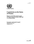 Report on the 54th Session, New York, 1-12 March 2010