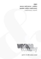 NEWW and NEWW-Polska Gender Policy Conference Report: Women and Economy, Gdansk, Poland, 24-27 April 2003