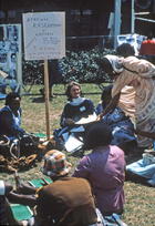 African women research meeting on University of Nairobi lawns, Nairobi, 1985, International Women's Tribune Centre Slide Show, NGO Forum, Nairobi