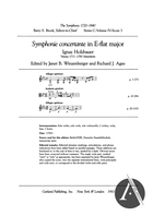 Symphonie concertante, E Flat Major