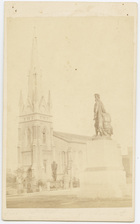 Carte de visite of the Burke & Wills Monument, Melbourne