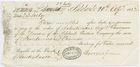 Bank of Australasia Bank Cheque from Borrow and Goodiar for 500 pounds, April 20, 1842