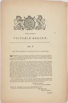 Anno Quinto Victoriae Reginae: No. 7: An Act to authorise the Levying of Fees on Land Grants