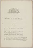 Anno Quinto Victoriae Reginae: No. 13: An Act for registering Births, Deaths, and Marriages in the Province of South Australia
