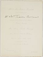 Wedding invitation to Mr. & Mrs. Travers Borrow for wedding of Vera Isabel Kendall with Alan Keith Harvey, Killara