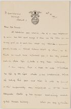 Letter from A. Francis Steuart to Miss Finniss re: William Light and B.T. Finniss