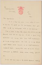 Letter from A. Francis Steuart to Miss Finniss re: William Light