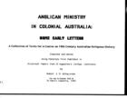 Anglican Ministry in Colonial Australia: Some Early Letters