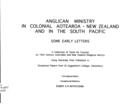 Anglican Ministry in Colonial Aotearoa: New Zealand and in the South Pacific