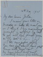 Letter from Annie Aitchison to Julia (Finniss?), 18 May 1917