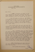 Letter from Reinhold Niebuhr to William Scarlett, August 20