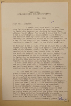 Letter from Reinhold Niebuhr to William And Leah Scarlett, May 24, 1962