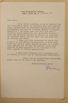Letter from Reinhold Niebuhr to William Scarlett, March 16