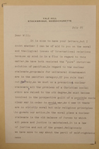 Letter from Reinhold Niebuhr to William Scarlett, July 25