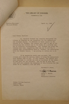 David C. Mearns to William Scarlett, March 31, 1965
