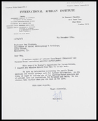 Letter from CDF to MG, 7 Dec. 1964
