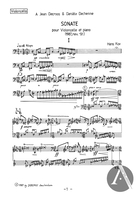 Sonate pour Violincelle et Piano  (Violoncello Score)