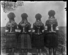 Four Waima girls ornamented for their transition to waho