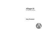 Alliages III (Piano)