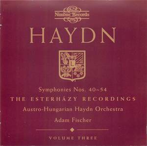 Symphonies Nos. 40-54, Vol. 3 (CD 5)