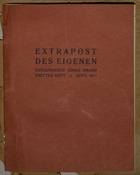 Extrapost des Eigenen Herausgeber Adolf Brand Drittes Heft:  September 1911