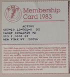 American Medical Association Membership Certificate, 1983