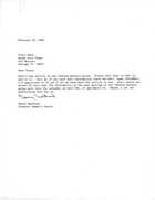 Letter from Nancy Swedlund to Tracy Baim, February 20, 1986