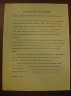 Public Health Service Special Announcement, November 1, 1960