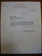 Stanley Milgram to Elizabeth Burnham, March 20, 1967