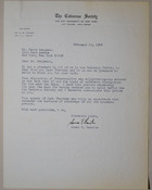 The Caduceus Society: The City University of New York, Letter from Mr. James Vernile to Dr. Harry Benjamin, February-1968