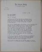 The Caduceus Society: The City University of New York, Letter from Mr. James Vernile to Dr. Harry Benjamin, November 4-1967