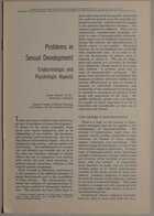 Problems in Sexual Development: Endocrinologic and Psychologic Aspects