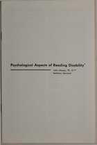 Psychological Aspects of Reading Disability