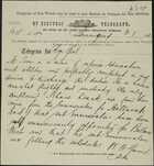 Telegram from W. H. Gaunt to William Henry Archer, March 31, 1871
