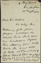 Letter from A. M. Boyd to William Henry Archer, August 22, 1902