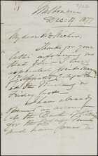 Letter from A.C. Brownless to William Henry Archer, December 19, 1877