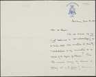 Letter from D. O'Donovan to William Henry Archer, June 11, 1897