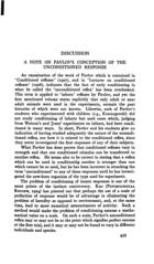 Discussion: A Note On Pavlov's Conception of the Unconditioned Response