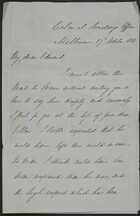 Letter from Colonial Secretary's Office, Melbourne, to Major Edward Butler, Bally Adams, Athy, Ireland, October 27, 1854
