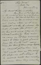 Letter from Walter Butler to his Father and Mother, February 4, 1854