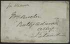 Envelope from Walter Butler to his mother, 1857