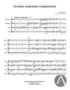 Funeral March of a Marionette, Tuba Quartet (EETT), D Minor
