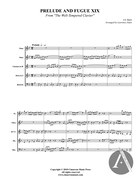 Prelude and Fugue XIX, Woodwind Quintet, BWV 870-893