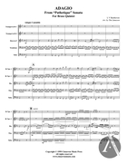 Adagio, From “Pathetique” Sonata For Brass Quintet, Op. 13