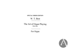 The Art of Organ Playing Part I