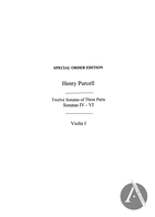 The Works of Henry Purcell, Volume V: Twelve Sonatas of Three Parts, Sonatas IV-VI (Violin I Part), Z. 790-801