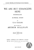 We are but strangers here