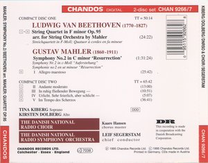 Mahler: Symphony No. 2 'Resurrection' / Beethoven Quartet Op. 95, arr. for String Orchestra by Mahler