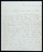 Letter from Thomas Brooks to Family, March 27, 1853