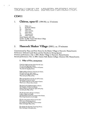 Music By Thomas Oboe Lee, CD 11